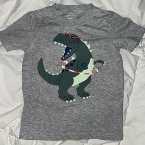 Cat & Jack Gray T-Rex Hula Hoop Tee